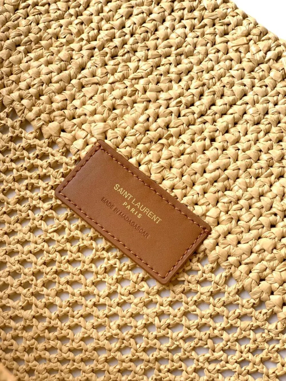 Saint Laurent Icare Raffia Maxi Shopping Bag